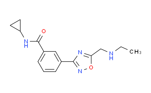 CAS No. 1119452-62-8, N-cyclopropyl-3-{5-[(ethylamino)methyl]-1,2,4-oxadiazol-3-yl}benzamide