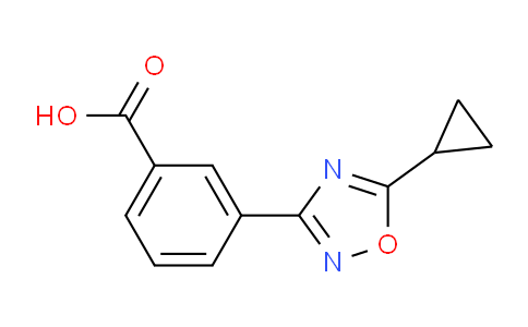 CAS No. 775304-11-5, 3-(5-cyclopropyl-1,2,4-oxadiazol-3-yl)benzoic acid