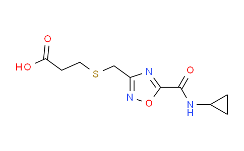 CAS No. 1119449-70-5, 3-[({5-[(cyclopropylamino)carbonyl]-1,2,4-oxadiazol-3-yl}methyl)thio]propanoic acid