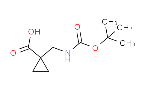 CAS No. 204376-48-7, 1-(((tert-butoxycarbonyl)amino)methyl)cyclopropane-1-carboxylic acid