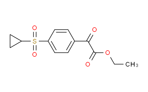 CAS No. 876063-40-0, ethyl 2-(4-(cyclopropylsulfonyl)phenyl)-2-oxoacetate