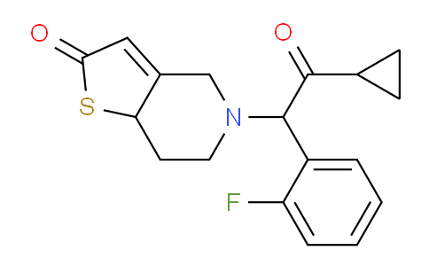 CAS No. 150322-38-6, 5-(2-cyclopropyl-1-(2-fluorophenyl)-2-oxoethyl)-5,6,7,7a-tetrahydrothieno[3,2-c]pyridin-2(4H)-one