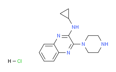 CAS No. 1185319-93-0, N-cyclopropyl-3-(piperazin-1-yl)quinoxalin-2-amine hydrochloride