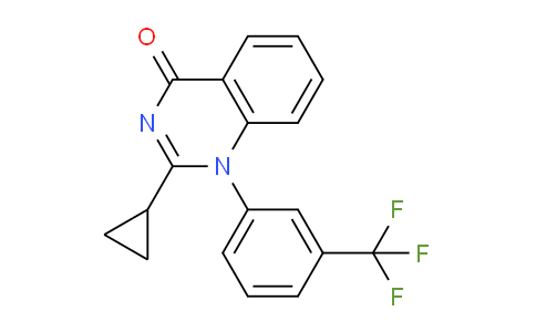 CAS No. 66491-86-9, 2-cyclopropyl-1-(3-(trifluoromethyl)phenyl)quinazolin-4(1H)-one