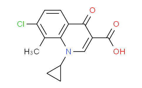 CAS No. 103877-20-9, 7-chloro-1-cyclopropyl-8-methyl-4-oxo-1,4-dihydroquinoline-3-carboxylic acid