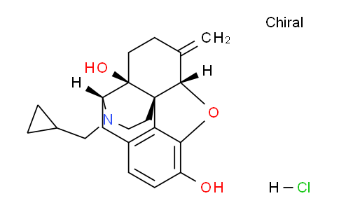 CAS No. 58895-64-0, (4R,4aS,7aS,12bS)-3-(cyclopropylmethyl)-7-methylene-1,2,3,4,5,6,7,7a-octahydro-4aH-4,12-methanobenzofuro[3,2-e]isoquinoline-4a,9-diol hydrochloride