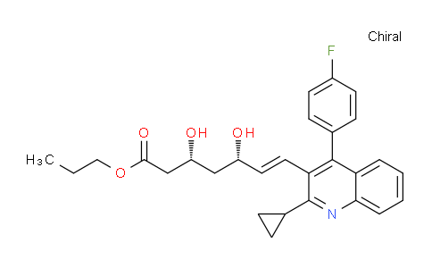 CAS No. 917752-49-9, (3R,5S,E)-Propyl 7-(2-cyclopropyl-4-(4-fluorophenyl)-quinolin-3-yl)-3,5-dihydroxyhept-6-enoate