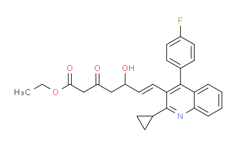 CAS No. 148901-69-3, (E)-Ethyl 7-(2-cyclopropyl-4-(4-fluorophenyl)-quinolin-3-yl)-5-hydroxy-3-oxohept-6-enoate