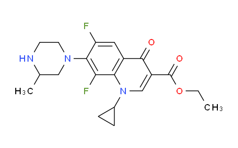 CAS No. 103460-87-3, Ethyl 1-cyclopropyl-6,8-difluoro-7-(3-methylpiperazin-1-yl)-4-oxo-1,4-dihydroquinoline-3-carboxylate