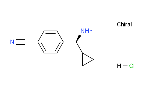 CAS No. 1212833-54-9, (S)-4-(amino(cyclopropyl)methyl)benzonitrile hydrochloride