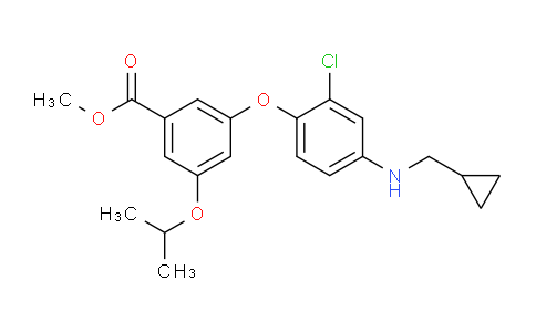 CAS No. 1310808-34-4, methyl 3-(2-chloro-4-((cyclopropylmethyl)amino)phenoxy)-5-isopropoxybenzoate