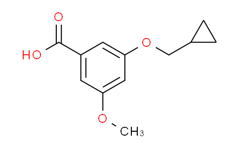 CAS No. 1369862-57-6, 3-(cyclopropylmethoxy)-5-methoxybenzoic acid