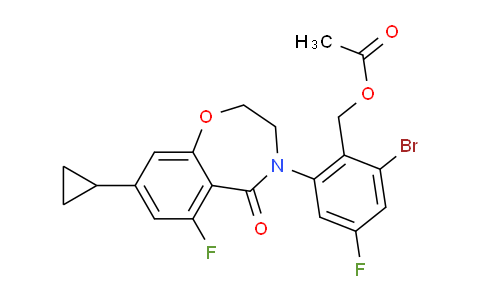 CAS No. 1660156-98-8, 2-bromo-6-(8-cyclopropyl-6-fluoro-5-oxo-2,3-dihydrobenzo[f][1,4]oxazepin-4(5H)-yl)-4-fluorobenzyl acetate