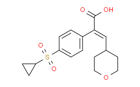 CAS No. 745052-98-6, (E)-2-(4-(cyclopropylsulfonyl)phenyl)-3-(tetrahydro-2H-pyran-4-yl)acrylic acid