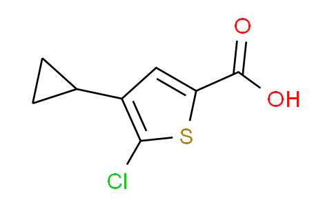 CAS No. 1252900-85-8, 5-chloro-4-cyclopropylthiophene-2-carboxylic acid