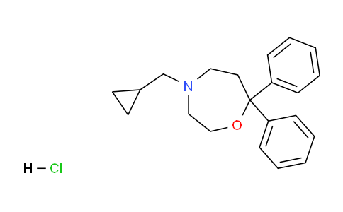 CAS No. 60163-06-6, 4-(cyclopropylmethyl)-7,7-diphenyl-1,4-oxazepane hydrochloride