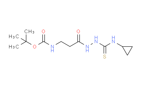 CAS No. 1359703-88-0, tert-butyl (3-(2-(cyclopropylcarbamothioyl)hydrazinyl)-3-oxopropyl)carbamate