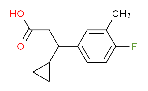 CAS No. 1017330-08-3, 3-cyclopropyl-3-(4-fluoro-3-methylphenyl)propanoic acid