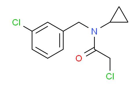 CAS No. 1175651-36-1, 2-Chloro-N-(3-chlorobenzyl)-N-cyclopropylacetamide