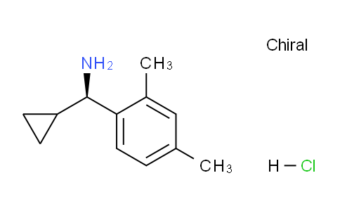 CAS No. 1213360-96-3, (R)-cyclopropyl(2,4-dimethylphenyl)methanamine hydrochloride