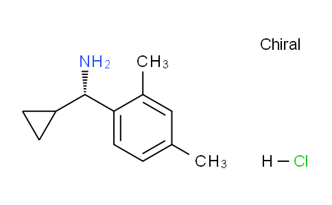 CAS No. 1213682-09-7, (S)-cyclopropyl(2,4-dimethylphenyl)methanamine hydrochloride