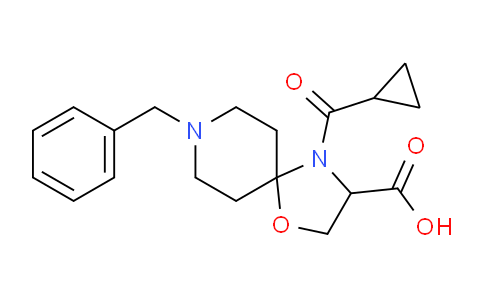 CAS No. 1326808-85-8, 8-Benzyl-4-(cyclopropanecarbonyl)-1-oxa-4,8-diazaspiro[4.5]decane-3-carboxylic acid