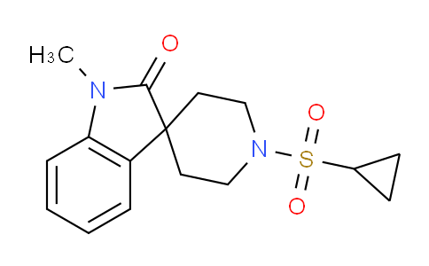 CAS No. 1360418-90-1, 1'-(Cyclopropylsulfonyl)-1-methylspiro[indoline-3,4'-piperidin]-2-one