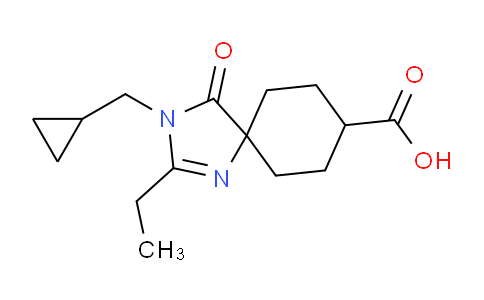 CAS No. 1422060-26-1, 3-(Cyclopropylmethyl)-2-ethyl-4-oxo-1,3-diazaspiro[4.5]dec-1-ene-8-carboxylic acid