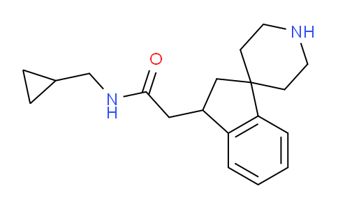 CAS No. 1422062-39-2, N-(Cyclopropylmethyl)-2-(2,3-dihydrospiro[indene-1,4'-piperidin]-3-yl)acetamide