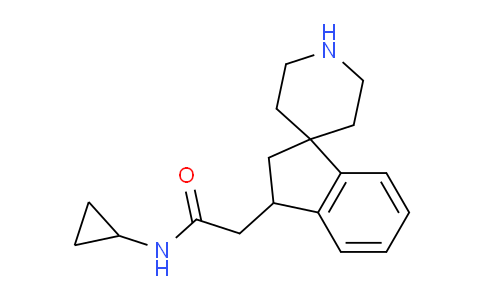 CAS No. 1422065-72-2, N-Cyclopropyl-2-(2,3-dihydrospiro[indene-1,4'-piperidin]-3-yl)acetamide