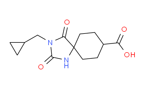 CAS No. 1707399-08-3, 3-(Cyclopropylmethyl)-2,4-dioxo-1,3-diazaspiro[4.5]decane-8-carboxylic acid