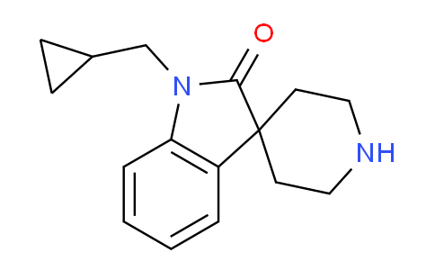 CAS No. 1800028-98-1, 1-(Cyclopropylmethyl)spiro[indoline-3,4'-piperidin]-2-one