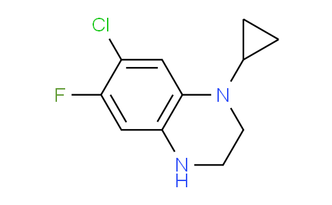 CAS No. 1315469-43-2, 7-Chloro-1-cyclopropyl-6-fluoro-1,2,3,4-tetrahydroquinoxaline