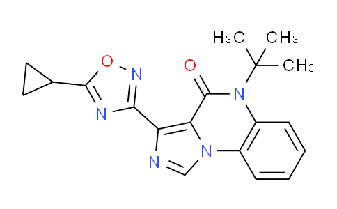 CAS No. 129799-93-5, 5-(tert-Butyl)-3-(5-cyclopropyl-1,2,4-oxadiazol-3-yl)imidazo[1,5-a]quinoxalin-4(5H)-one