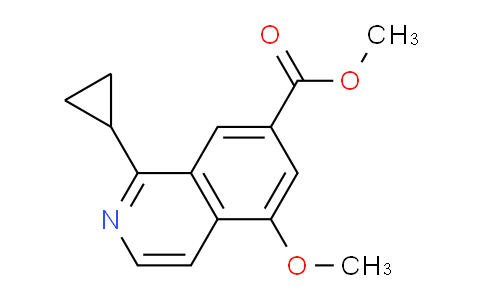 CAS No. 921760-75-0, Methyl 1-cyclopropyl-5-methoxyisoquinoline-7-carboxylate