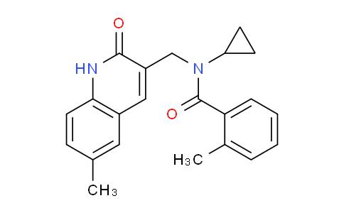 CAS No. 606095-14-1, N-Cyclopropyl-2-methyl-N-((6-methyl-2-oxo-1,2-dihydroquinolin-3-yl)methyl)benzamide