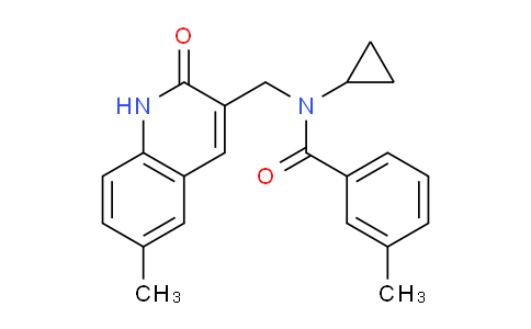 CAS No. 606095-15-2, N-Cyclopropyl-3-methyl-N-((6-methyl-2-oxo-1,2-dihydroquinolin-3-yl)methyl)benzamide