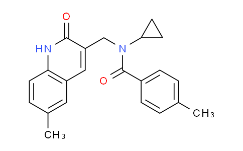 CAS No. 606095-17-4, N-Cyclopropyl-4-methyl-N-((6-methyl-2-oxo-1,2-dihydroquinolin-3-yl)methyl)benzamide