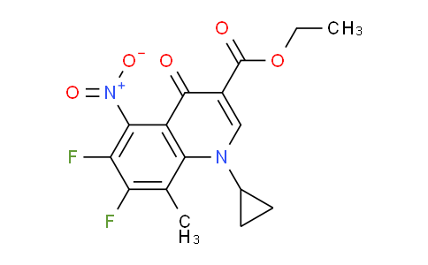 CAS No. 167888-36-0, Ethyl 1-cyclopropyl-6,7-difluoro-8-methyl-5-nitro-4-oxo-1,4-dihydroquinoline-3-carboxylate