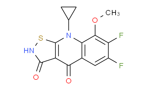 CAS No. 922491-07-4, 9-Cyclopropyl-6,7-difluoro-8-methoxyisothiazolo[5,4-b]quinoline-3,4(2H,9H)-dione