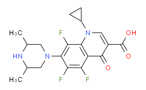 CAS No. 119354-10-8, 1-Cyclopropyl-7-(3,5-dimethylpiperazin-1-yl)-5,6,8-trifluoro-4-oxo-1,4-dihydroquinoline-3-carboxylic acid