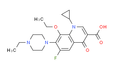 CAS No. 182868-82-2, 1-Cyclopropyl-8-ethoxy-7-(4-ethylpiperazin-1-yl)-6-fluoro-4-oxo-1,4-dihydroquinoline-3-carboxylic acid