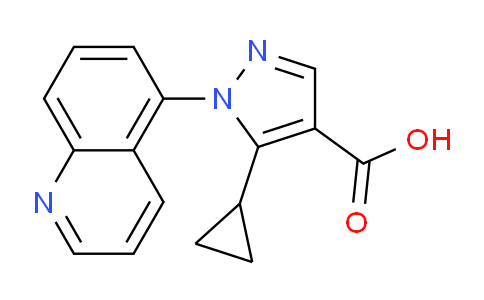 CAS No. 241798-75-4, 5-Cyclopropyl-1-(quinolin-5-yl)-1H-pyrazole-4-carboxylic acid