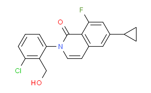 1242156-55-3 | 2-(3-Chloro-2-(hydroxymethyl)phenyl)-6-cyclopropyl-8-fluoroisoquinolin-1(2H)-one