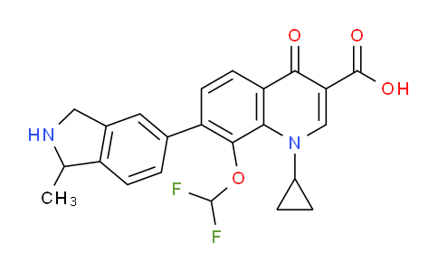 CAS No. 194804-72-3, 1-Cyclopropyl-8-(difluoromethoxy)-7-(1-methylisoindolin-5-yl)-4-oxo-1,4-dihydroquinoline-3-carboxylic acid