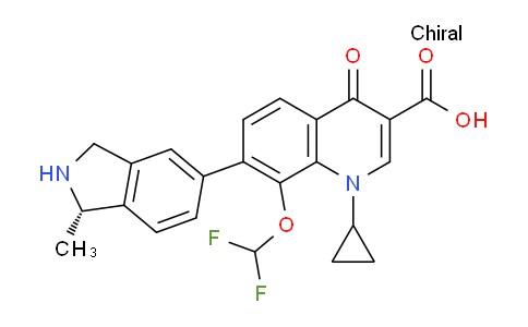 CAS No. 194804-76-7, (S)-1-Cyclopropyl-8-(difluoromethoxy)-7-(1-methylisoindolin-5-yl)-4-oxo-1,4-dihydroquinoline-3-carboxylic acid