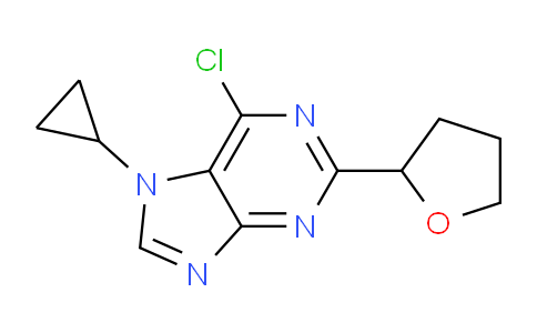 CAS No. 1707603-58-4, 6-Chloro-7-cyclopropyl-2-(tetrahydrofuran-2-yl)-7H-purine