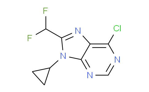 CAS No. 1710661-58-7, 6-Chloro-9-cyclopropyl-8-(difluoromethyl)-9H-purine
