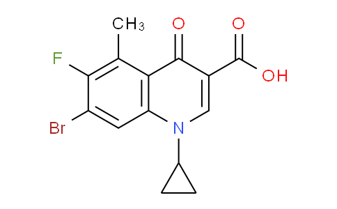 CAS No. 119916-34-6, 7-Bromo-1-cyclopropyl-6-fluoro-5-methyl-4-oxo-1,4-dihydroquinoline-3-carboxylic acid