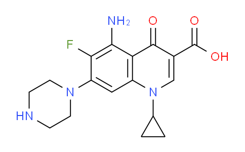 CAS No. 123016-42-2, 5-Amino-1-cyclopropyl-6-fluoro-4-oxo-7-(piperazin-1-yl)-1,4-dihydroquinoline-3-carboxylic acid